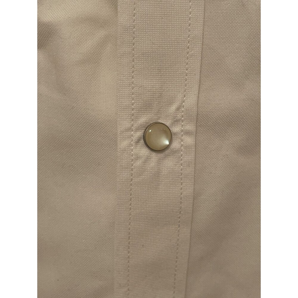 Vintage Banana Republic Western White Long Sleeve pearl Snap Men’s Shirt Sz Med - Picture 9 of 15